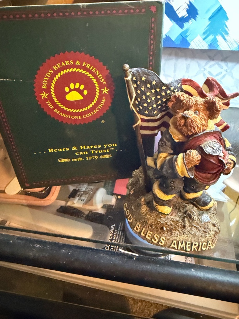 Boyds Bears Patriotic Bear Figurine "God Bless America"